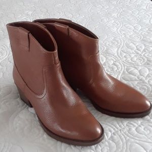 Real leather booties NWT